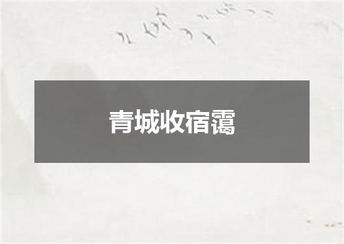 青城收宿霭