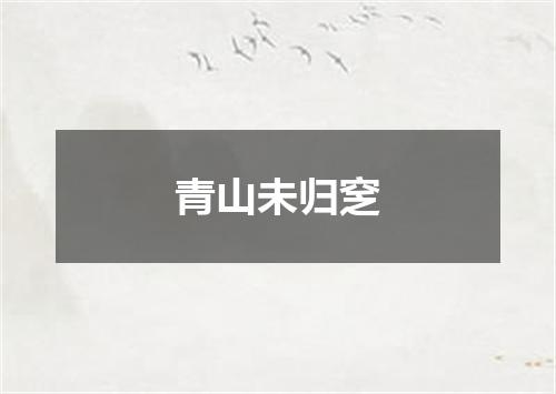 青山未归窆