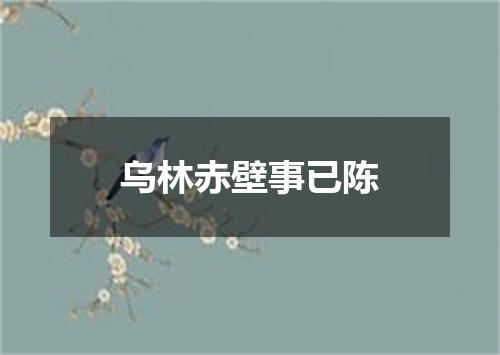 乌林赤壁事已陈