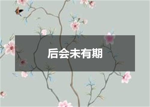 后会未有期
