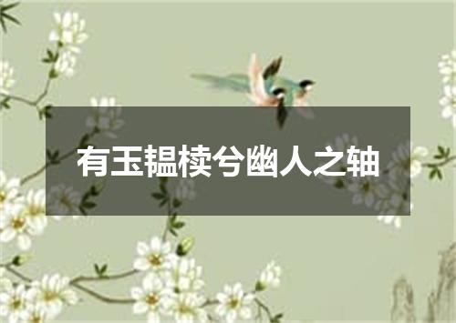 有玉韫椟兮幽人之轴