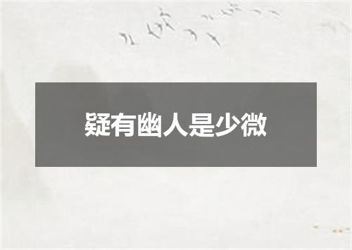 疑有幽人是少微