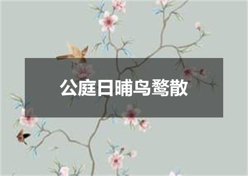 公庭日晡鸟鹜散