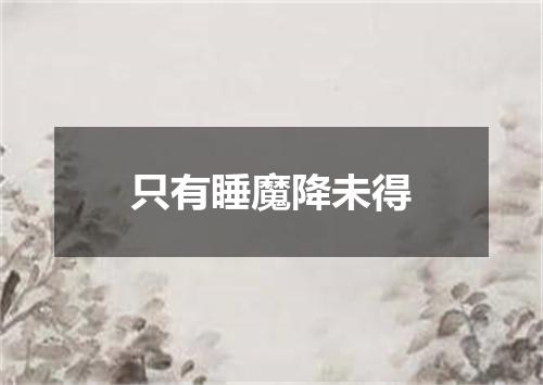 只有睡魔降未得