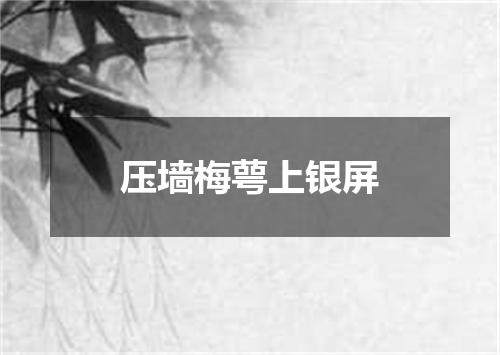 压墙梅萼上银屏