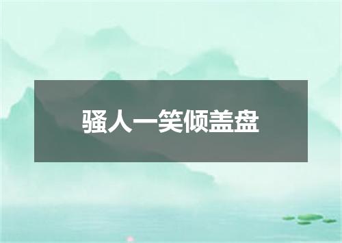 骚人一笑倾盖盘