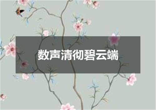 数声清彻碧云端
