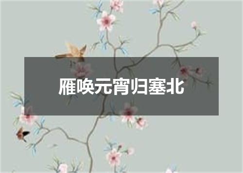 雁唤元宵归塞北
