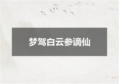 梦驾白云参谪仙