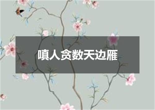 嗔人贪数天边雁