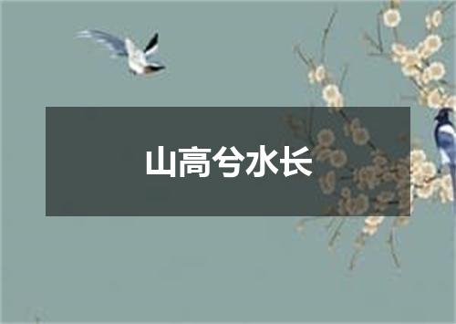山高兮水长