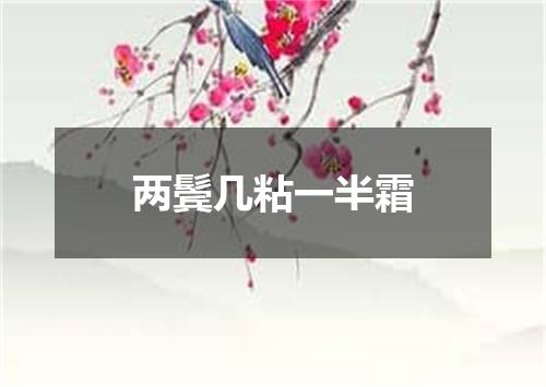 两鬓几粘一半霜