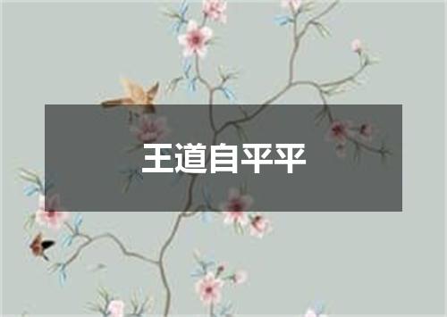 王道自平平