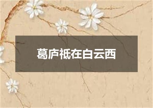 葛庐祗在白云西