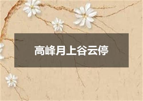 高峰月上谷云停