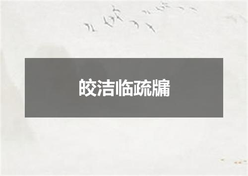 皎洁临疏牖