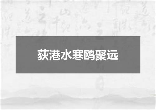 荻港水寒鸥聚远