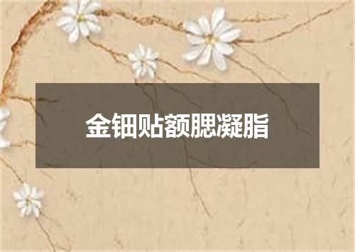 金钿贴额腮凝脂