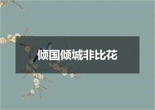 倾国倾城非比花