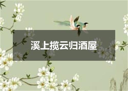 溪上揽云归酒屋