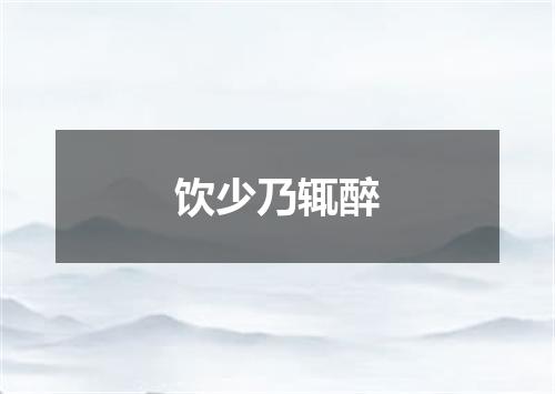 饮少乃辄醉