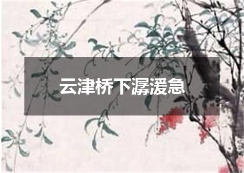 云津桥下潺湲急