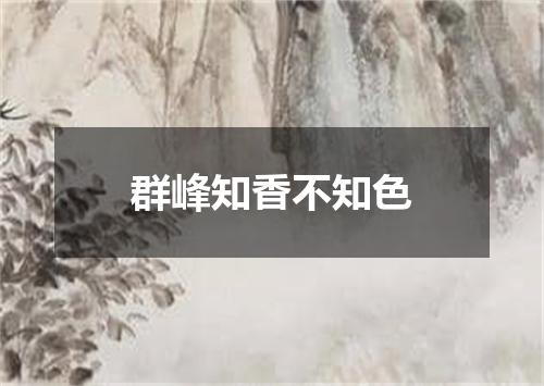 群峰知香不知色