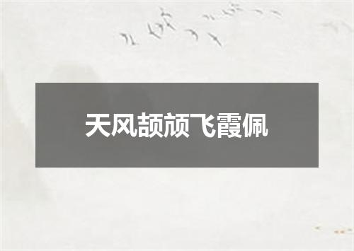 天风颉颃飞霞佩