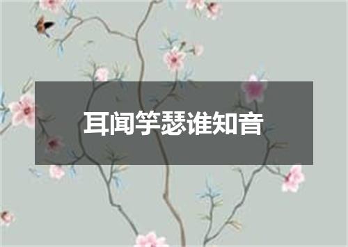 耳闻竽瑟谁知音