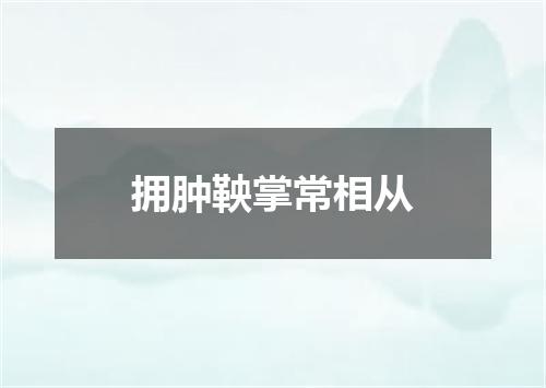 拥肿鞅掌常相从