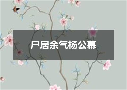 尸居余气杨公幕