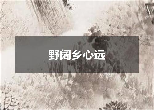 野阔乡心远