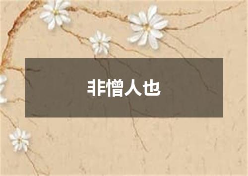 非憎人也