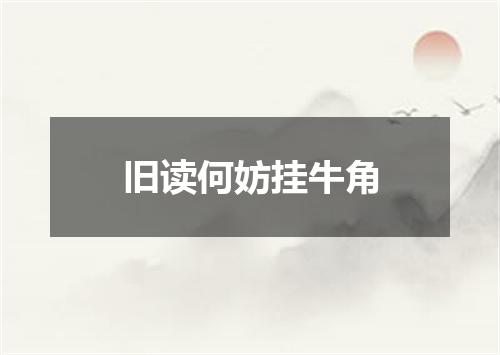 旧读何妨挂牛角