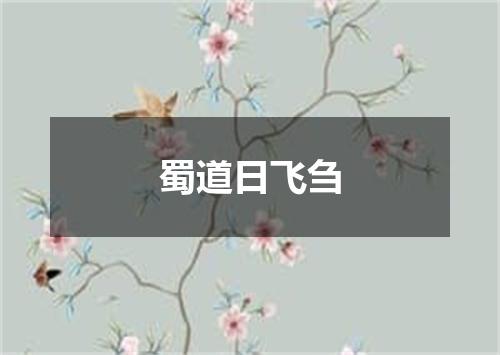 蜀道日飞刍