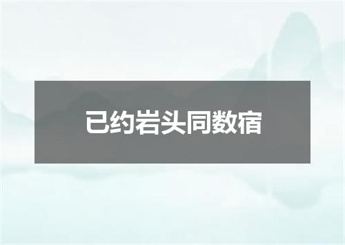 已约岩头同数宿