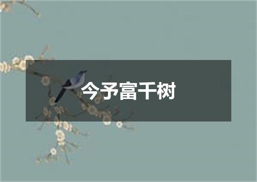 今予富千树