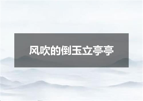风吹的倒玉立亭亭