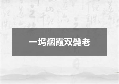 一坞烟霞双鬓老