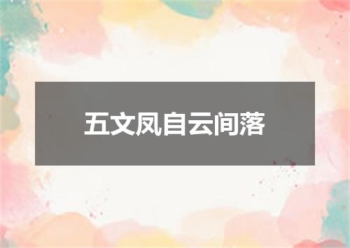 五文凤自云间落