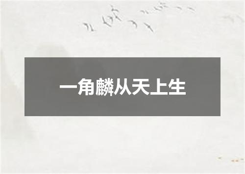 一角麟从天上生