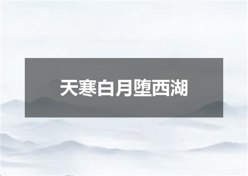 天寒白月堕西湖