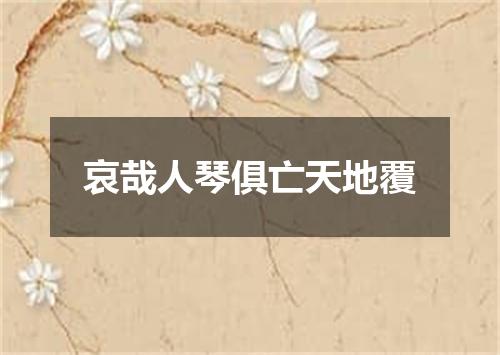哀哉人琴俱亡天地覆