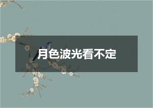 月色波光看不定