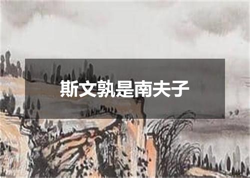 斯文孰是南夫子
