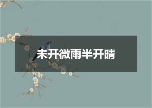 未开微雨半开晴