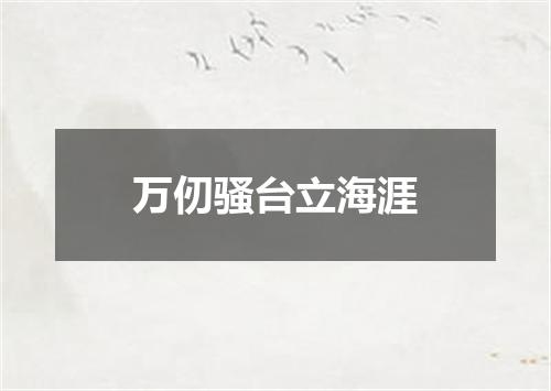 万仞骚台立海涯
