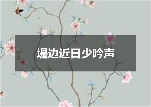堤边近日少吟声