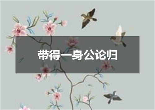 带得一身公论归