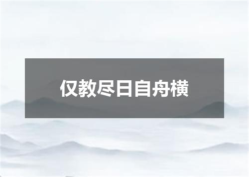 仅教尽日自舟横